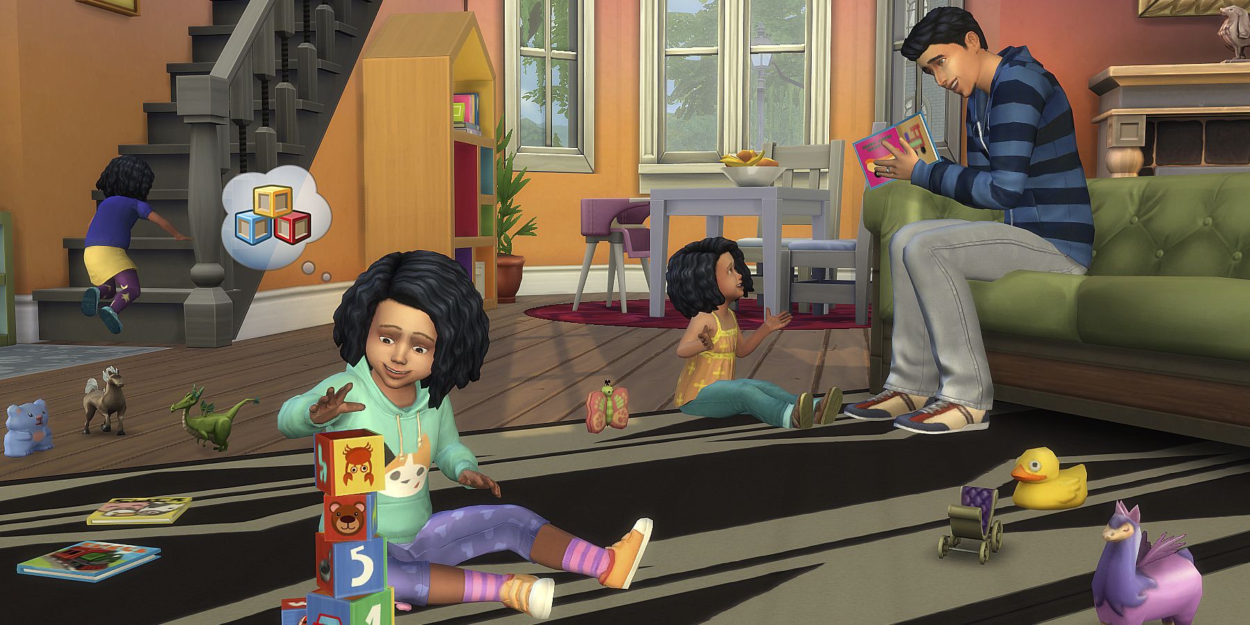 Toddlers playing in The Sims 4