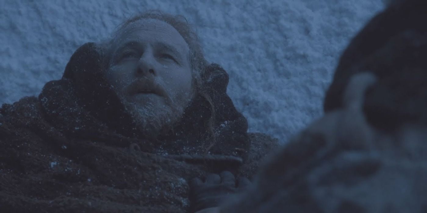 Thoros Of Myr freezes to death beyond the wall in Game of Thrones