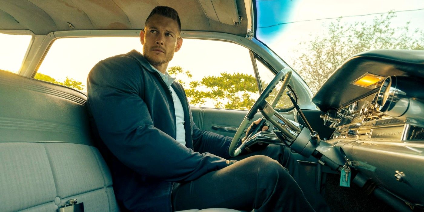 Luther sitting in a car in Umbrella Academy, Season 2