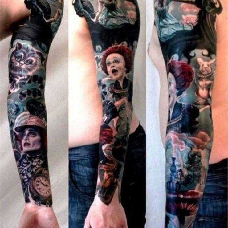 10 Tattoos For Fans Of Alice In Wonderland Screenrant 10 Tattoos For Fans Of Alice In Wonderland Screenrant