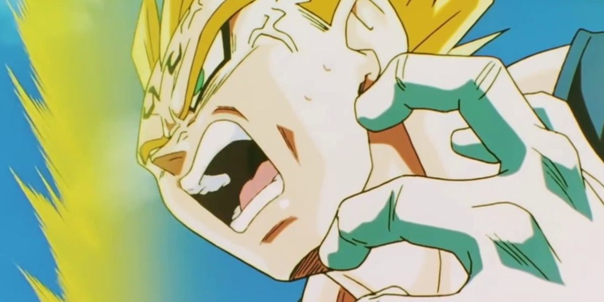 Close up of Vegeta in Dragon Ball.