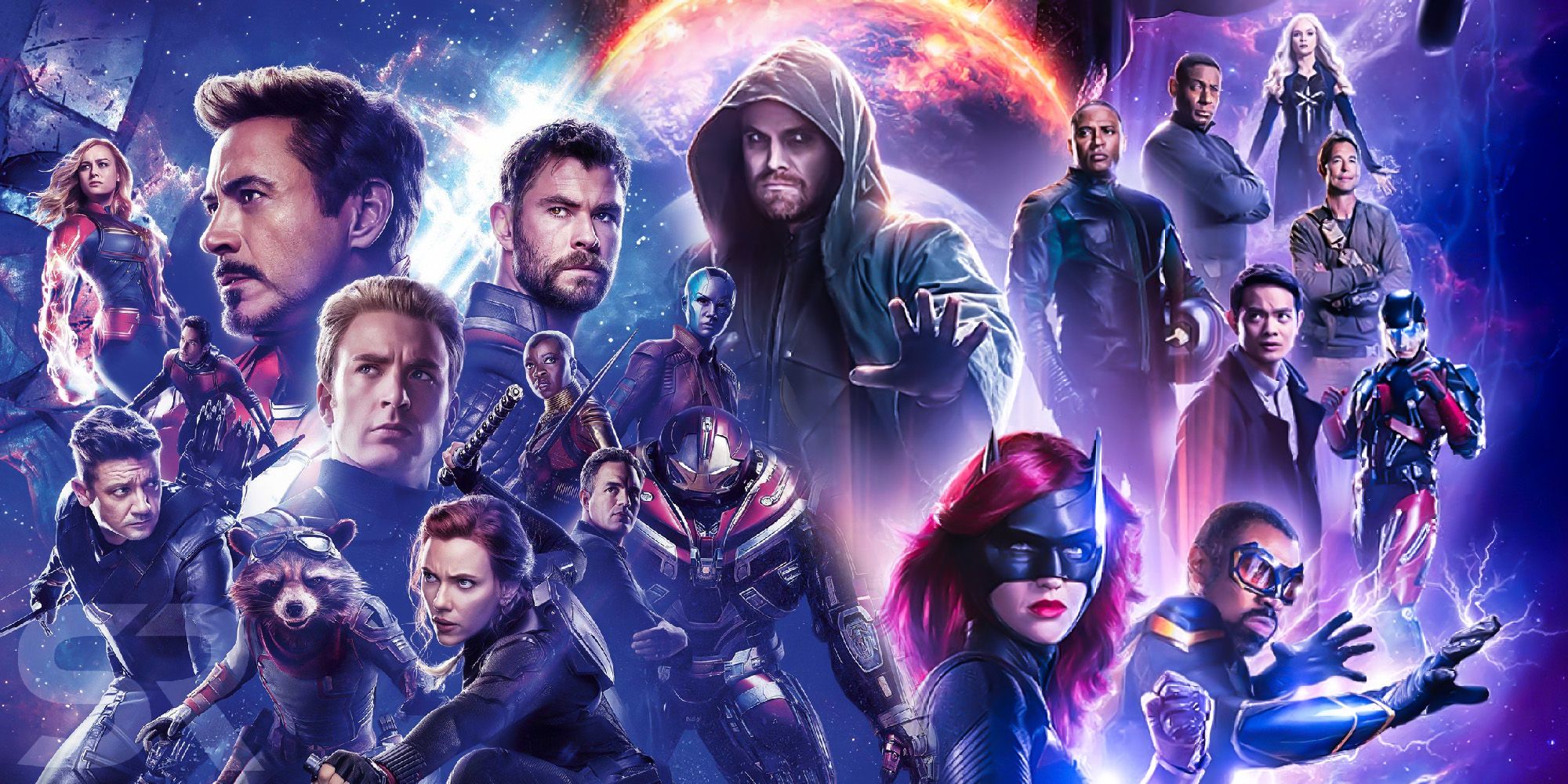 Avengers Endgame and Crisis on Infinite Earths poster