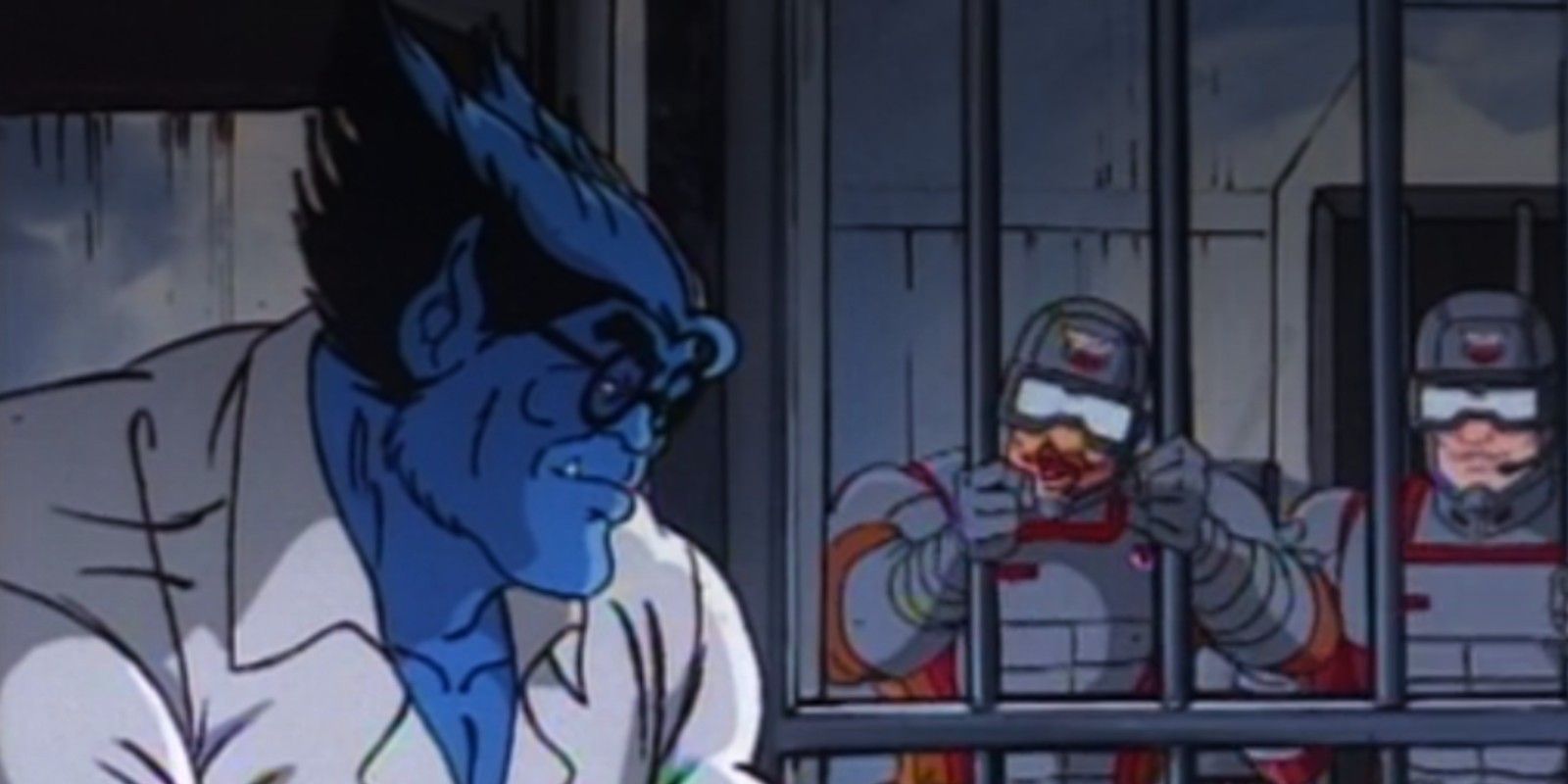 Beast in X-Men the Animated series in a cell