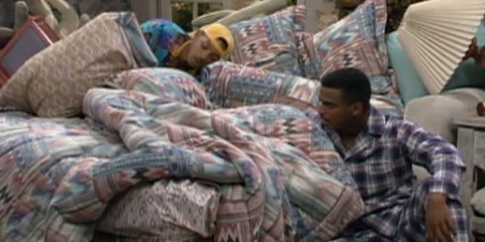 Will Smith and Carlton Banks fighting in The Fresh Prince of Bel Air