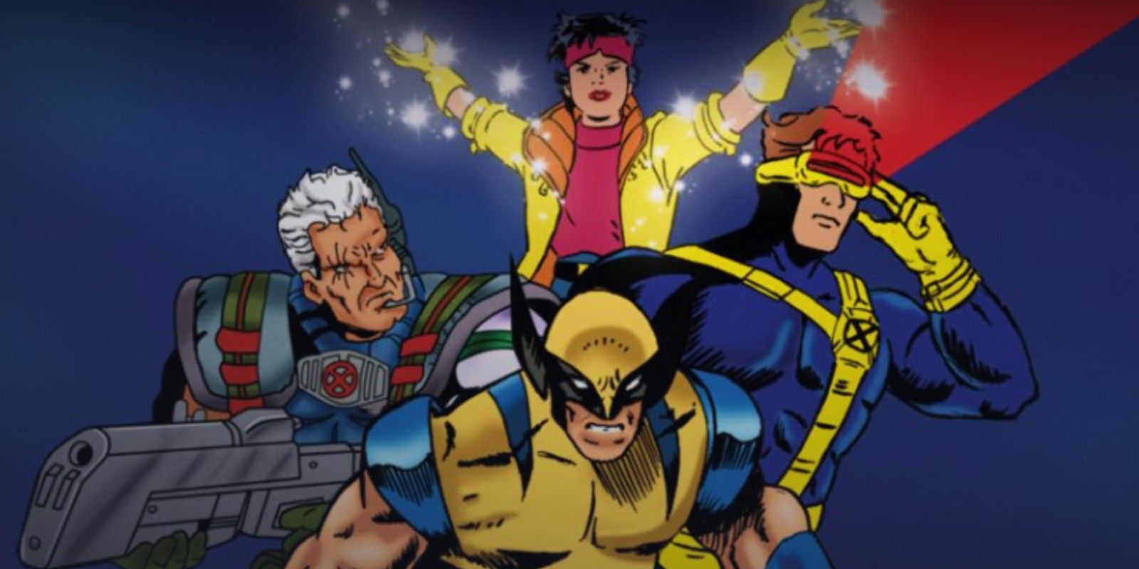 Cable, Wolverine, Jubilee, and Cyclops in X-Men: The Animated Series