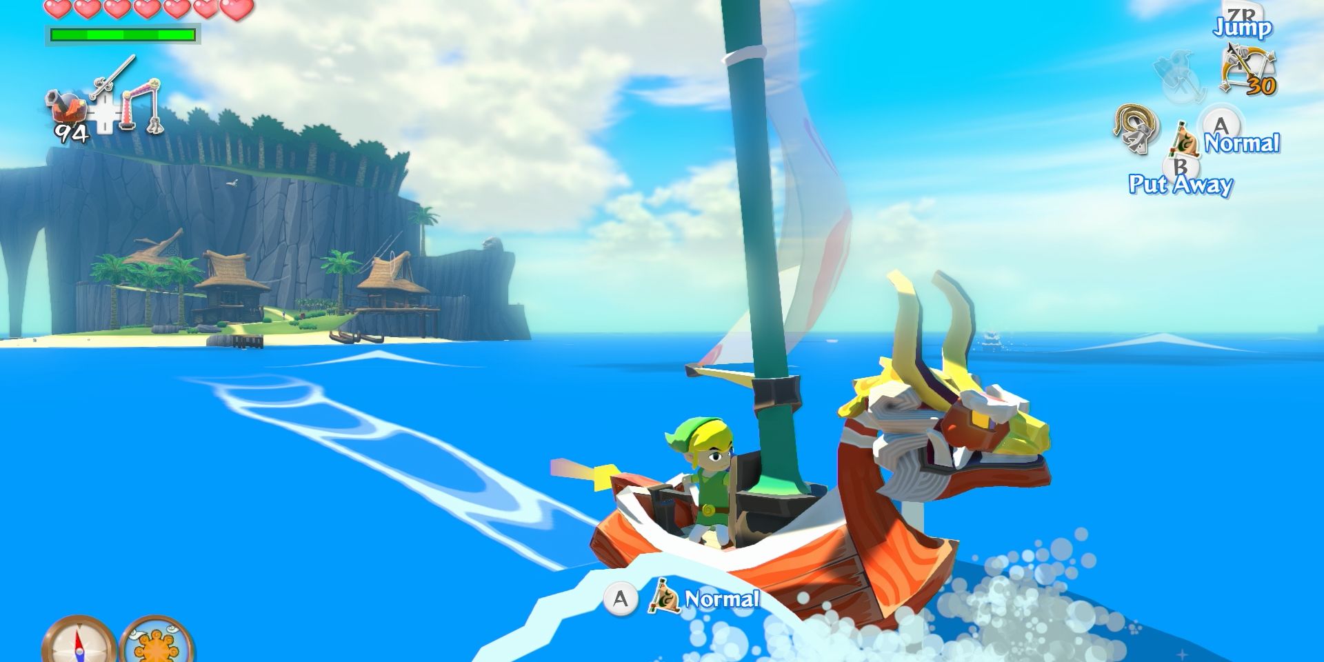 Zelda Wind Waker HD Sailing
