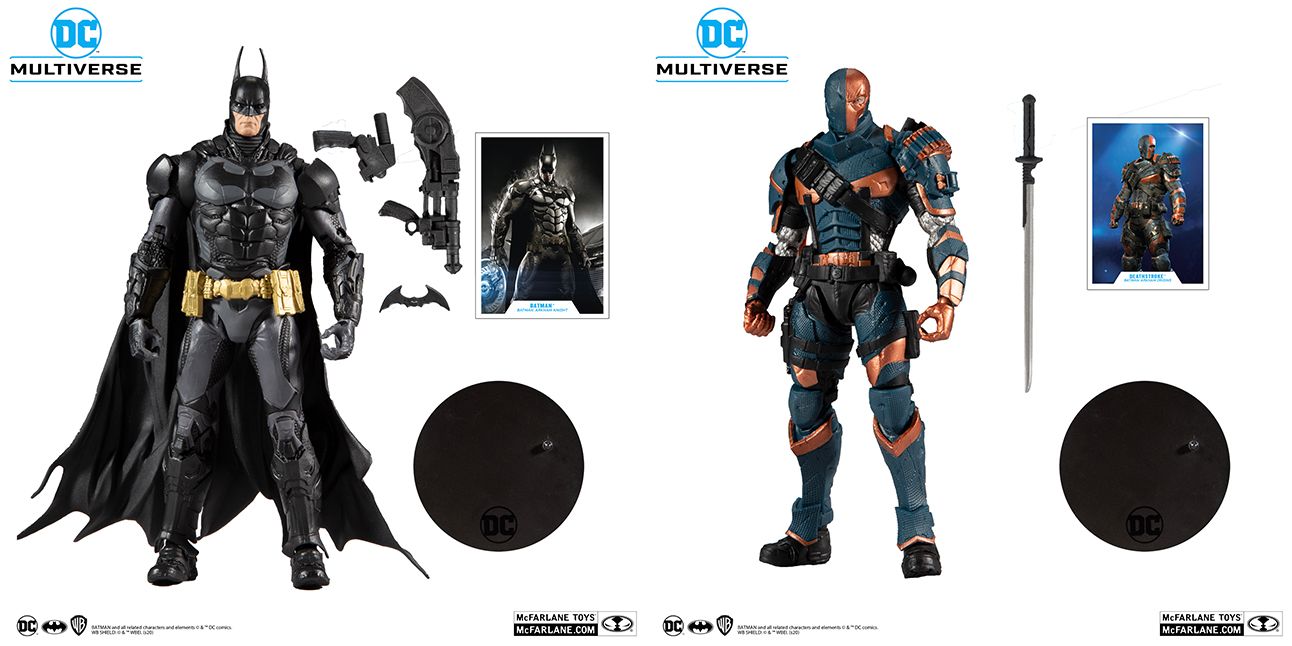 batman and deathstroke figures