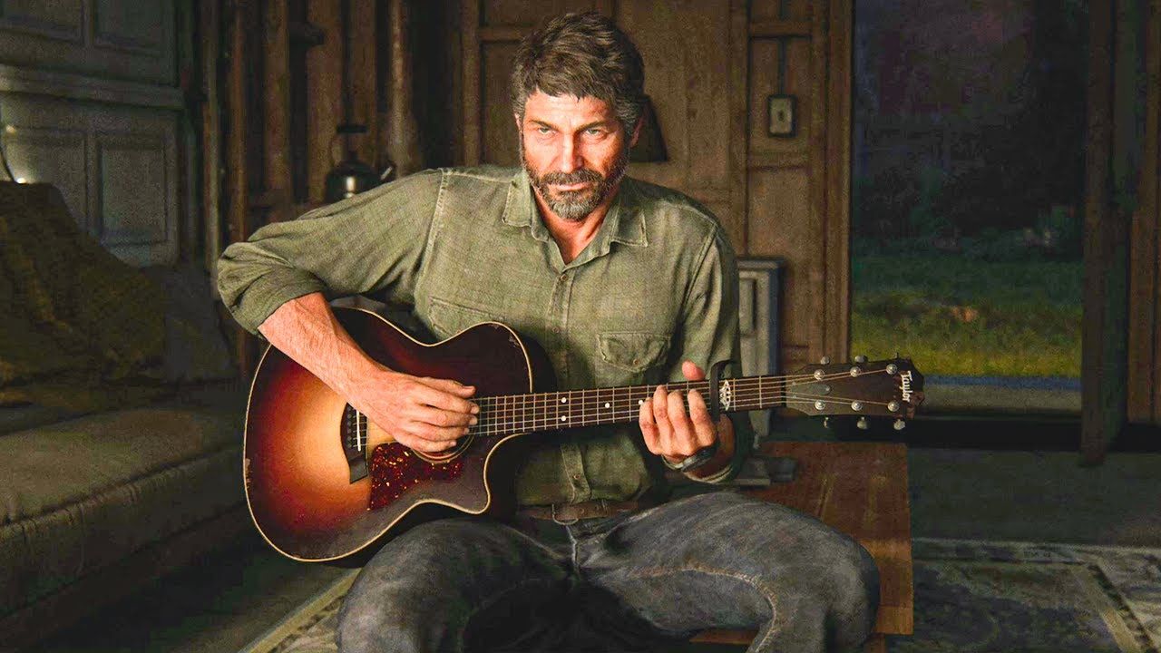 joel playing guitar in the last of us 2