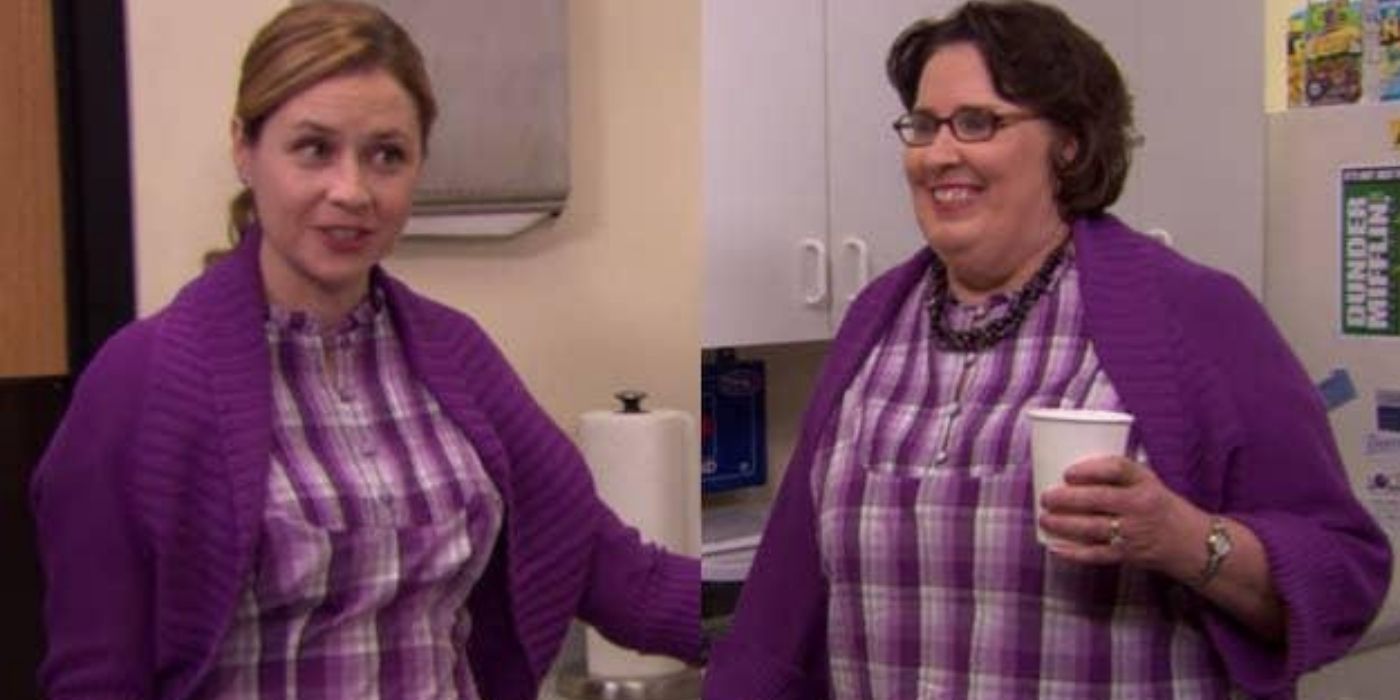 Pam and Phyllis wore the same thing on casual Friday on The Office