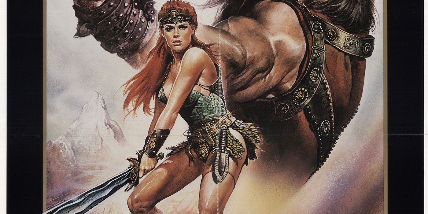The poster for 1985's Red Sonja.