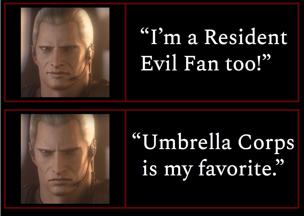 resident evil fan umbrella corps meme