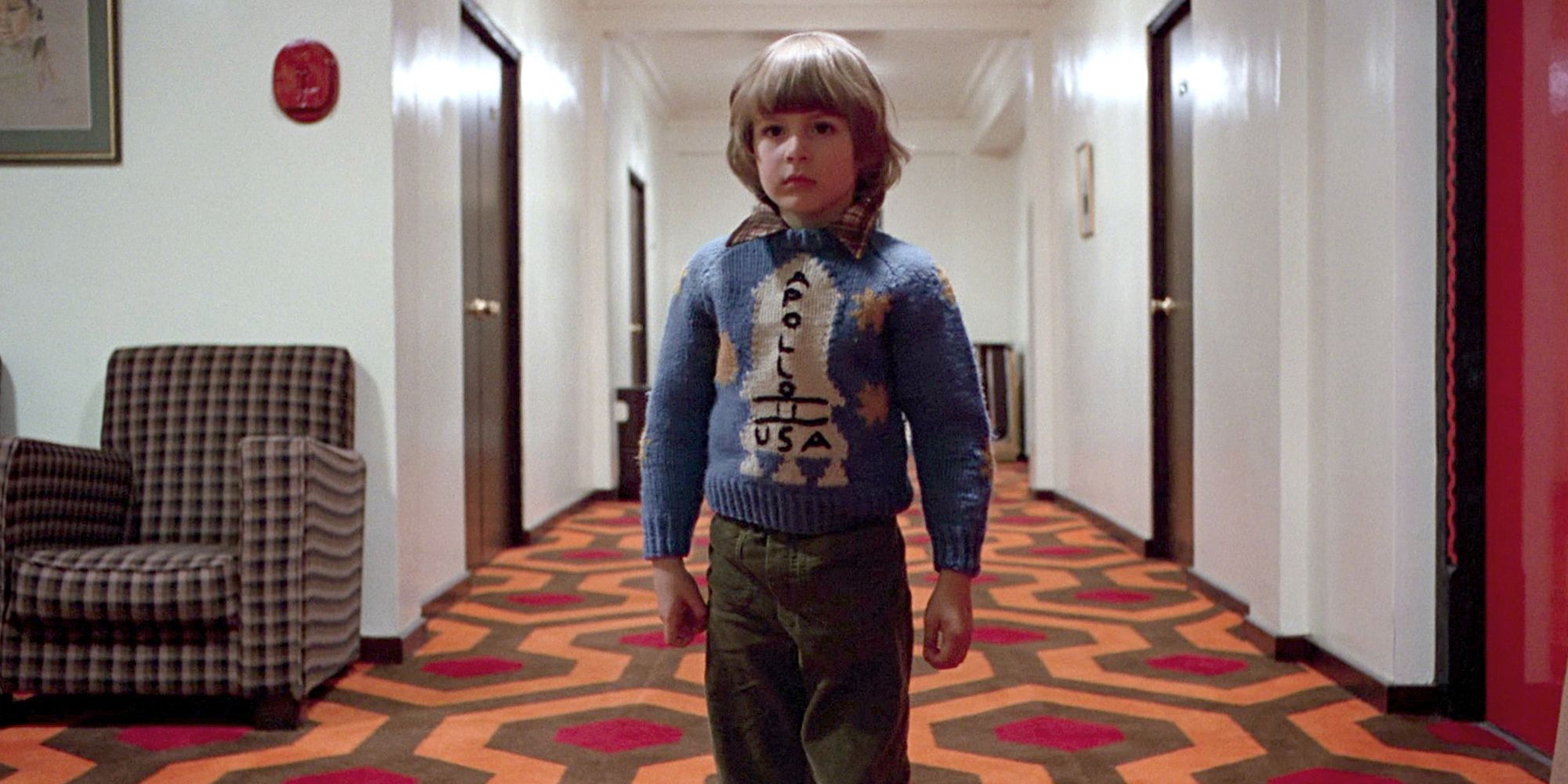 Danny with an Apollo 11 sweater in The Shining
