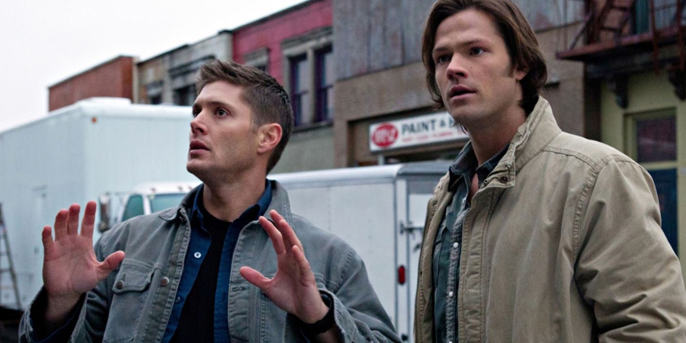 Dean and Sam looking confused in Supernatural