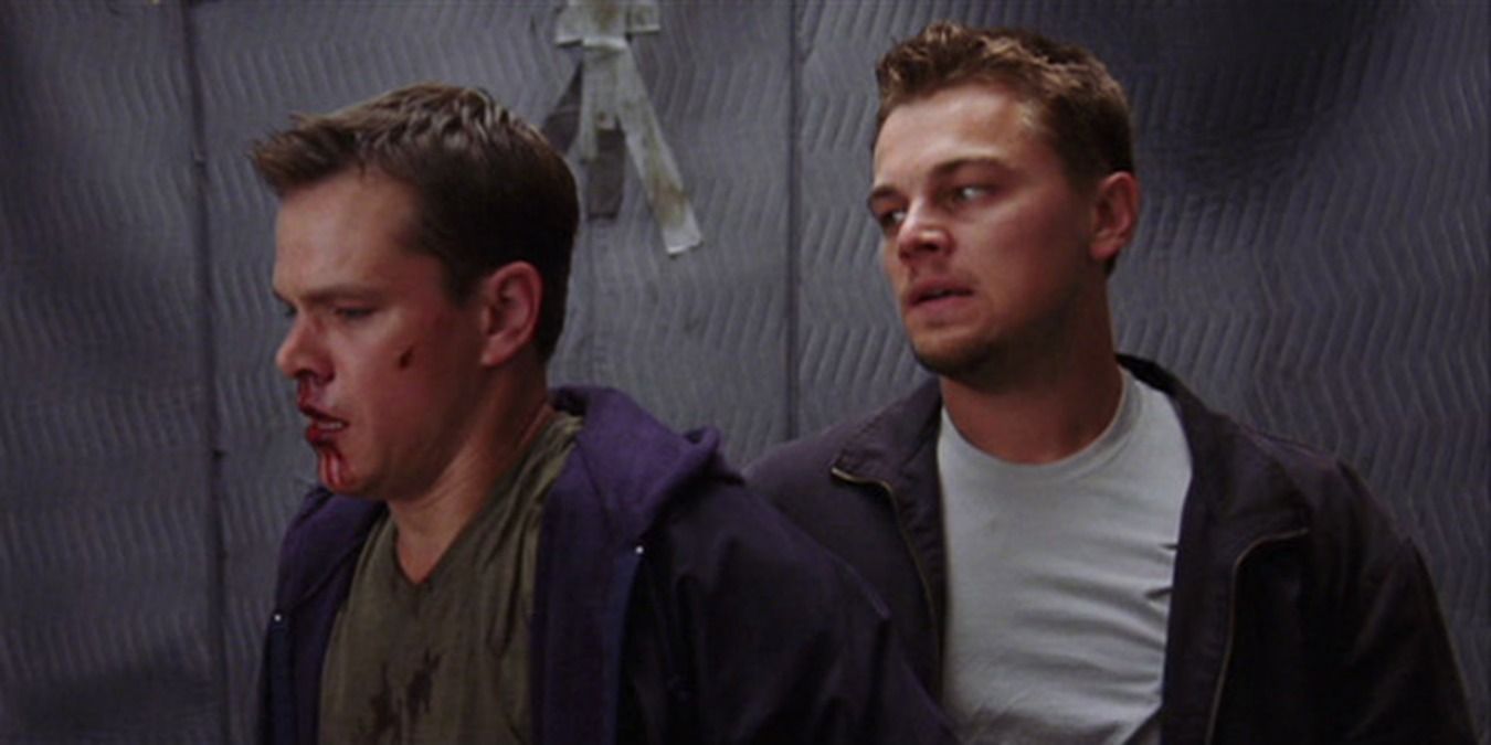 Billy and Colin in the elevator in The Departed