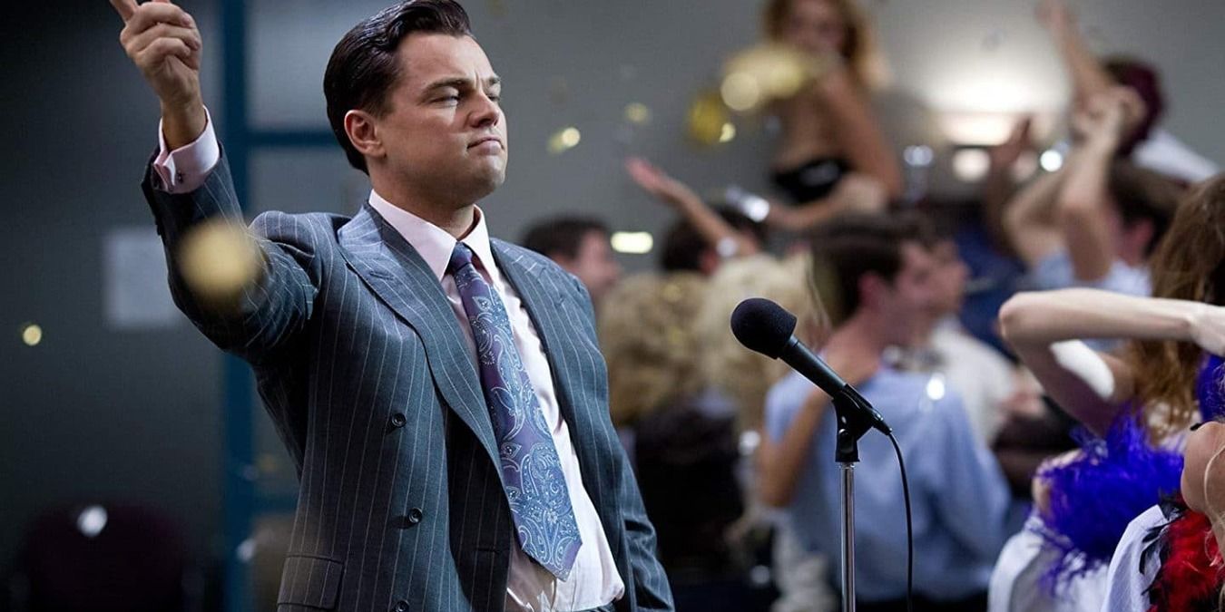 Leonardo DiCaprio as Jordan Belfort in The Wolf Of Wall Street
