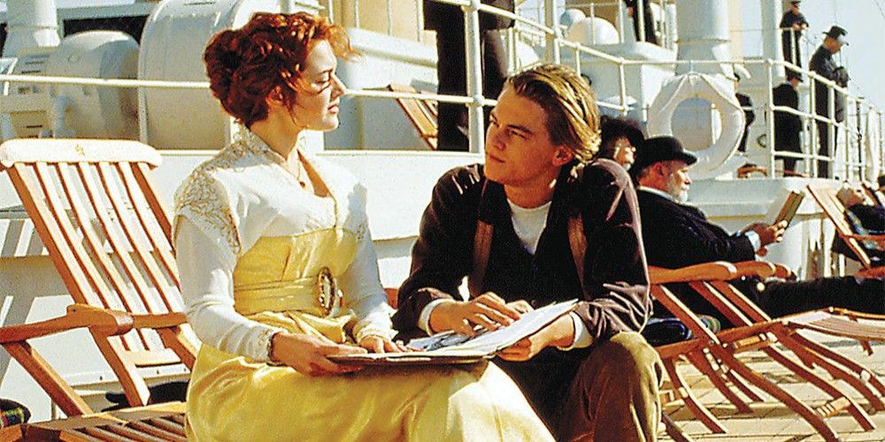 Rose and Jack sit next to each other in Titanic.