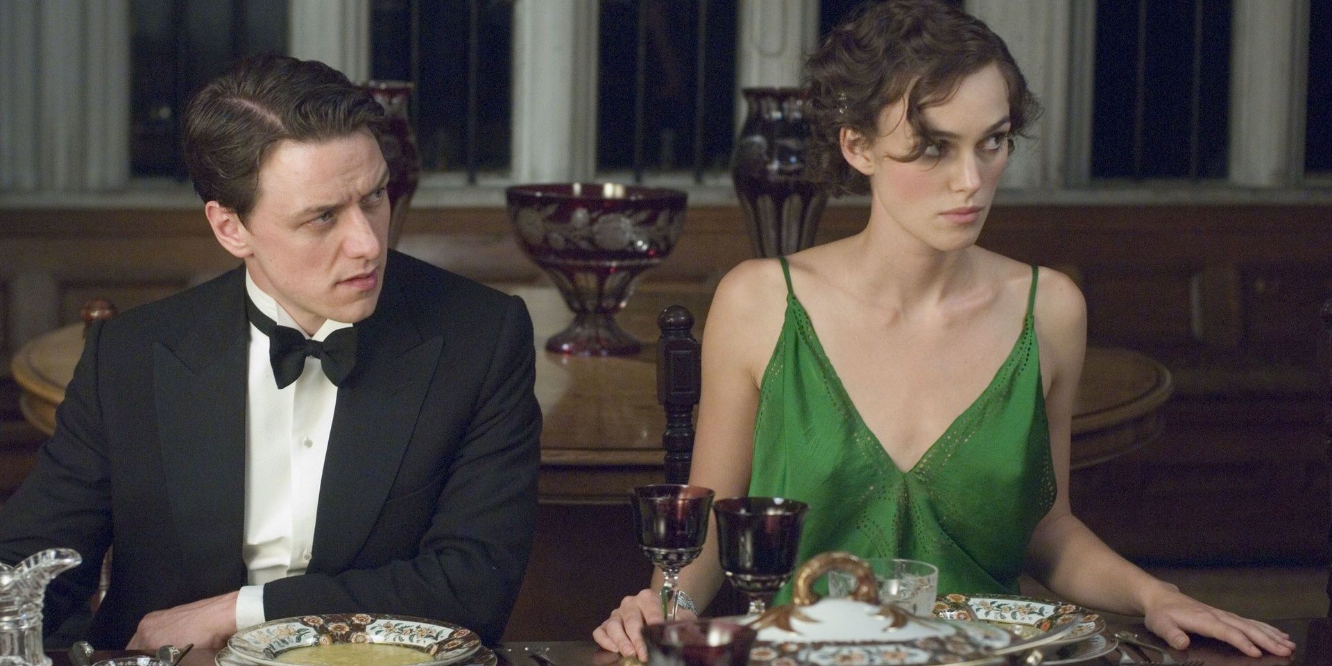 Atonement Robbie and Cecelia at the dinner table