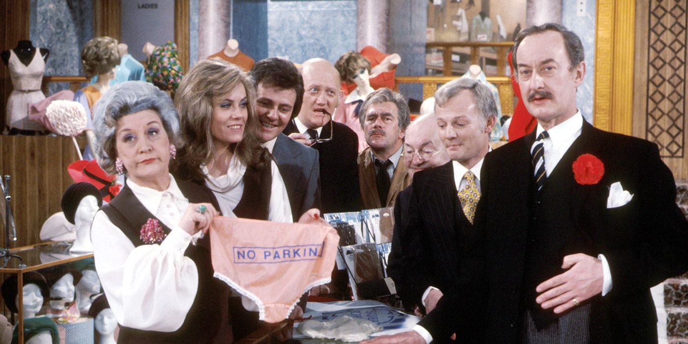The staff of the ladies and gents department of Grace Brothers in Are You Being Served
