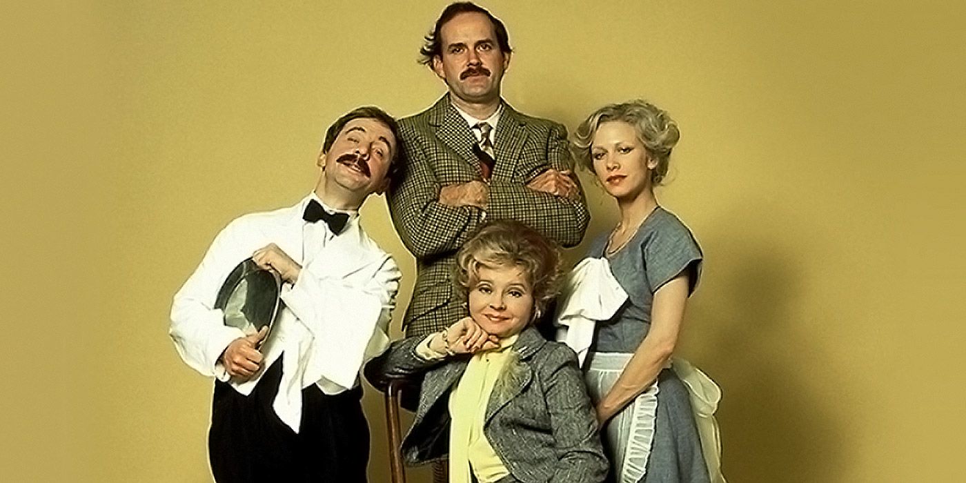 Basil Fawlty and his hapless posing in Fawlty Towers