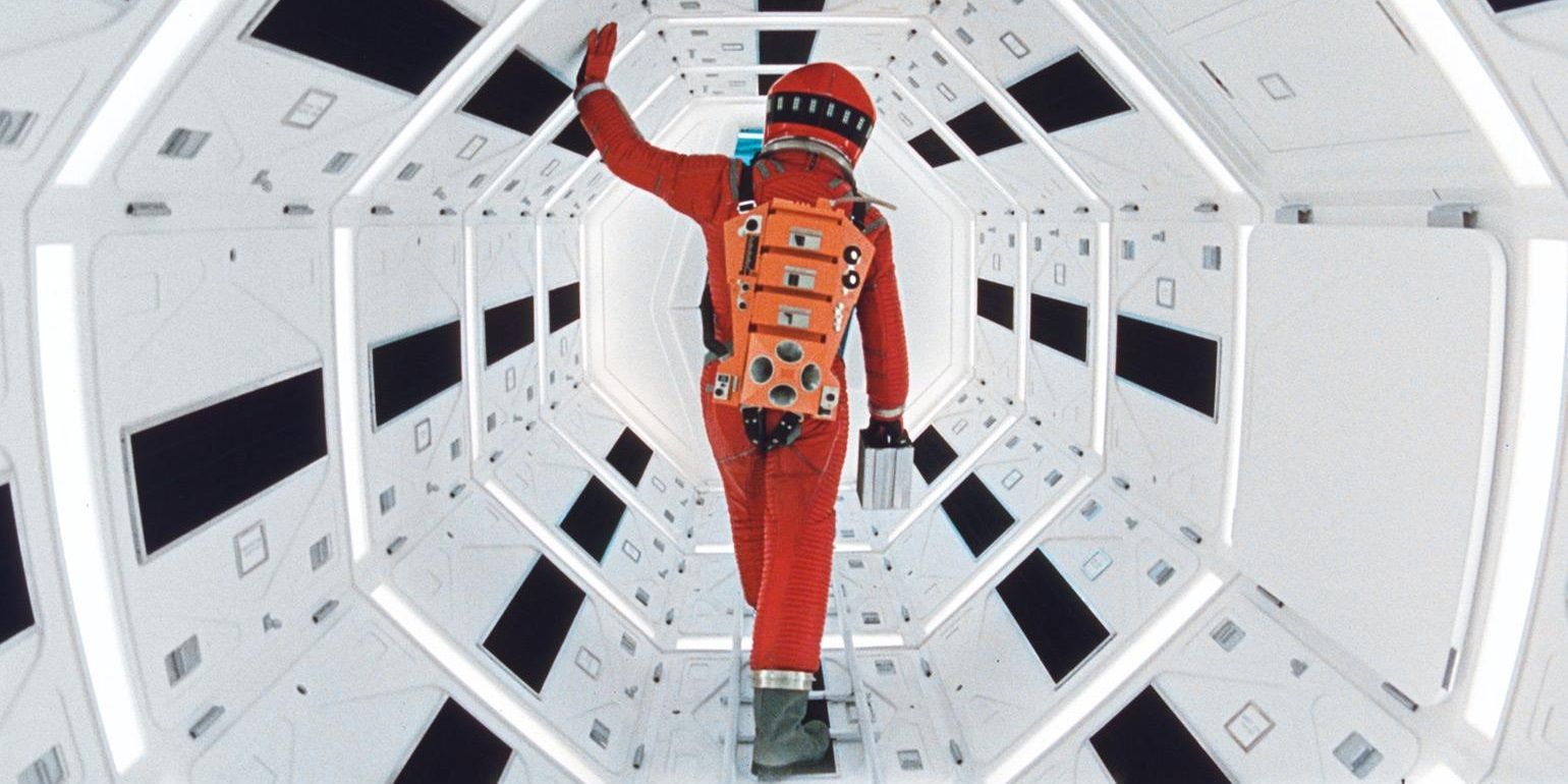 An astronaut in an airlock in 2001 A Space Odyssey