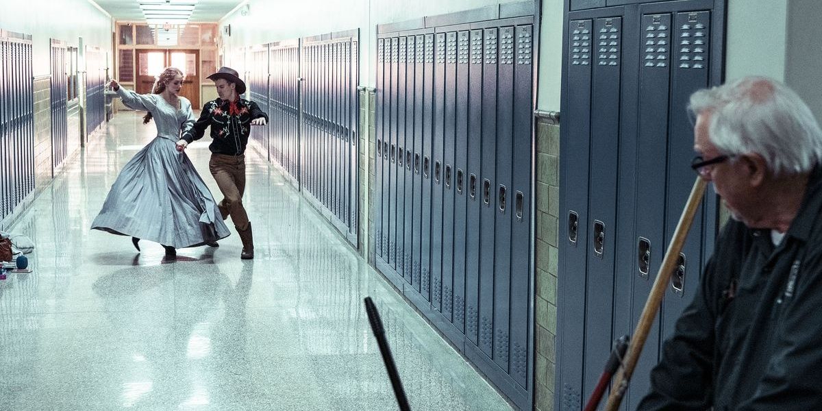 I&rsquo;m Thinking Of Ending Things Janitor and Dancers in School Hallway