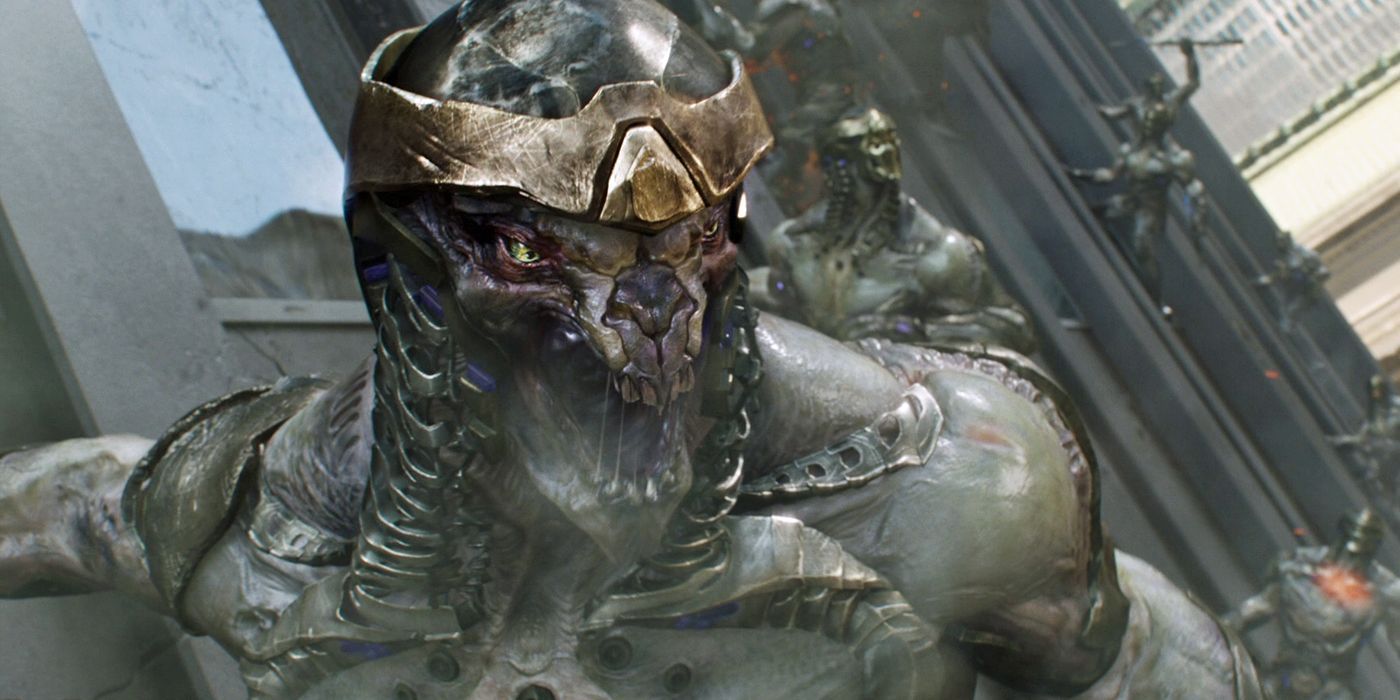 A Chitauri soldier screams in The Avengers