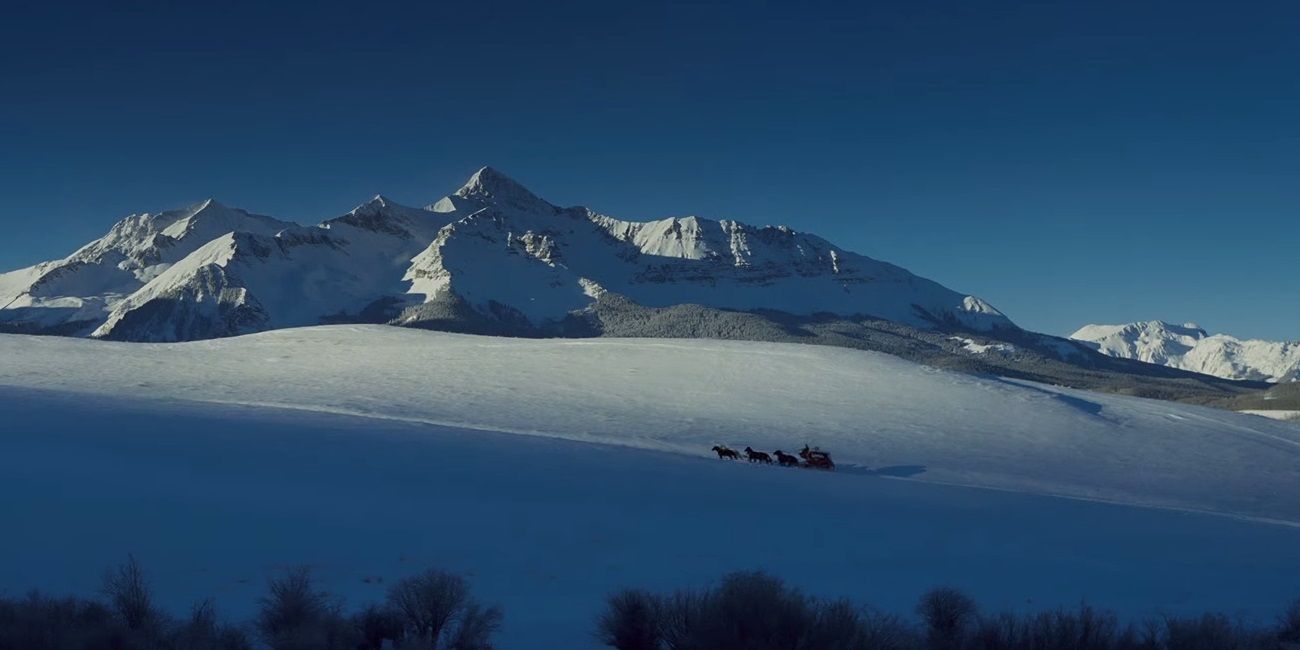 70mm landscape cinematography in The Hateful Eight