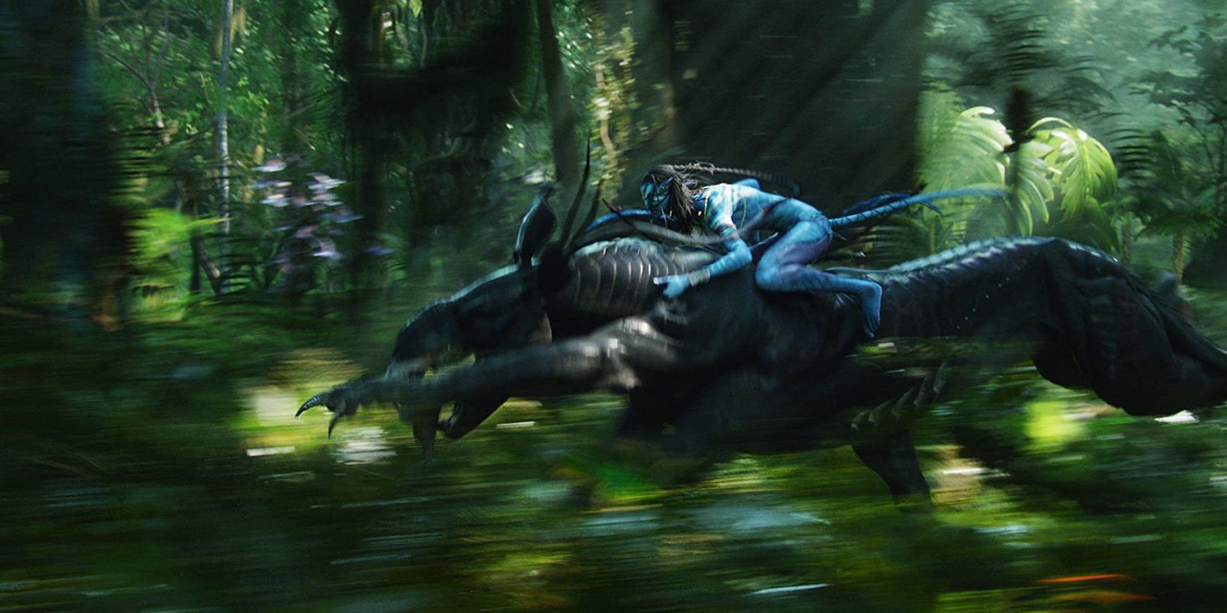 A chase sequence in James Cameron's Avatar
