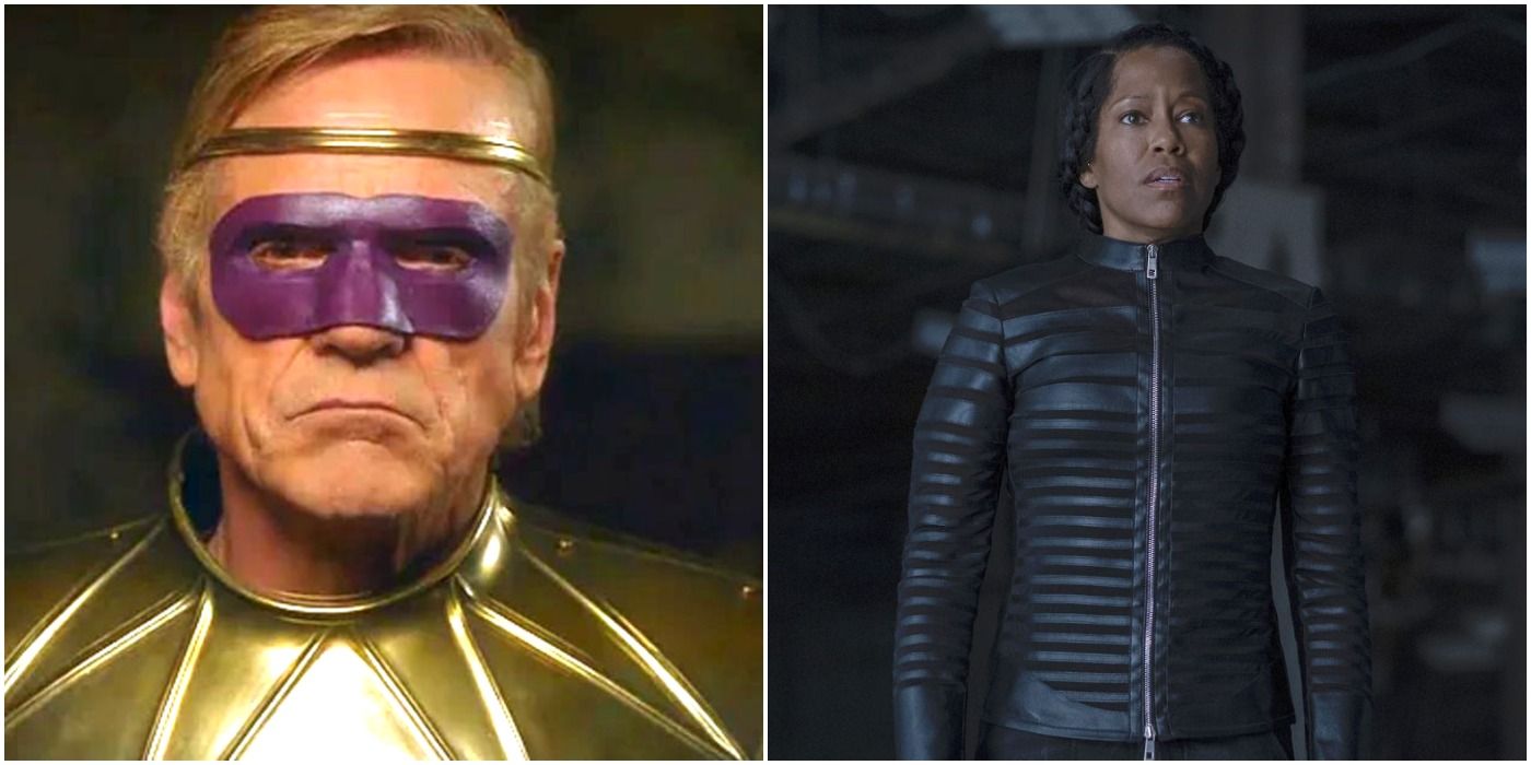 Jeremy Irons as Ozymandias and Regina King as Night Nurse in HBO Watchmen