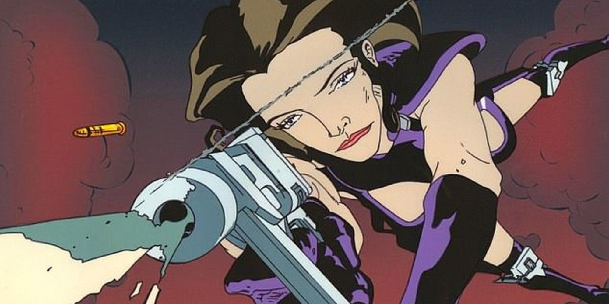 Aeon Flux propels herself into battle