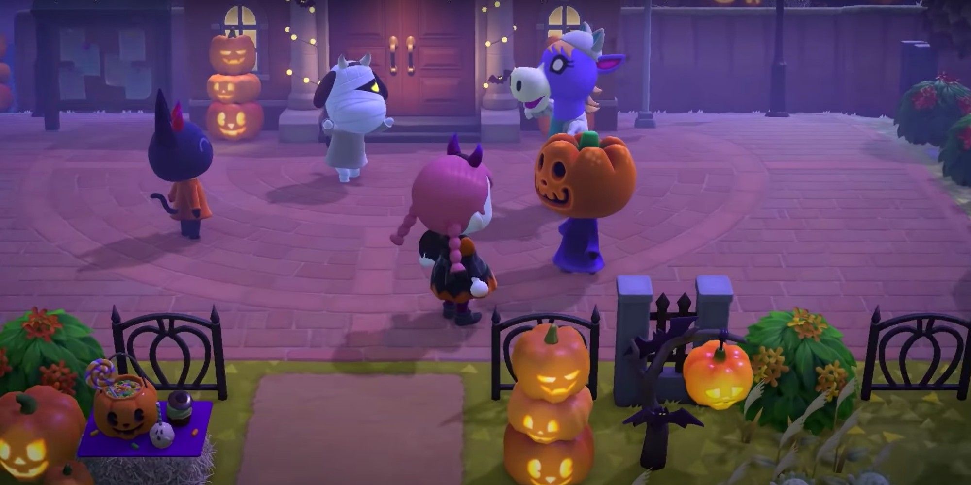 A player meets Jack the czar of Halloween in Animal Crossing: New Horizons