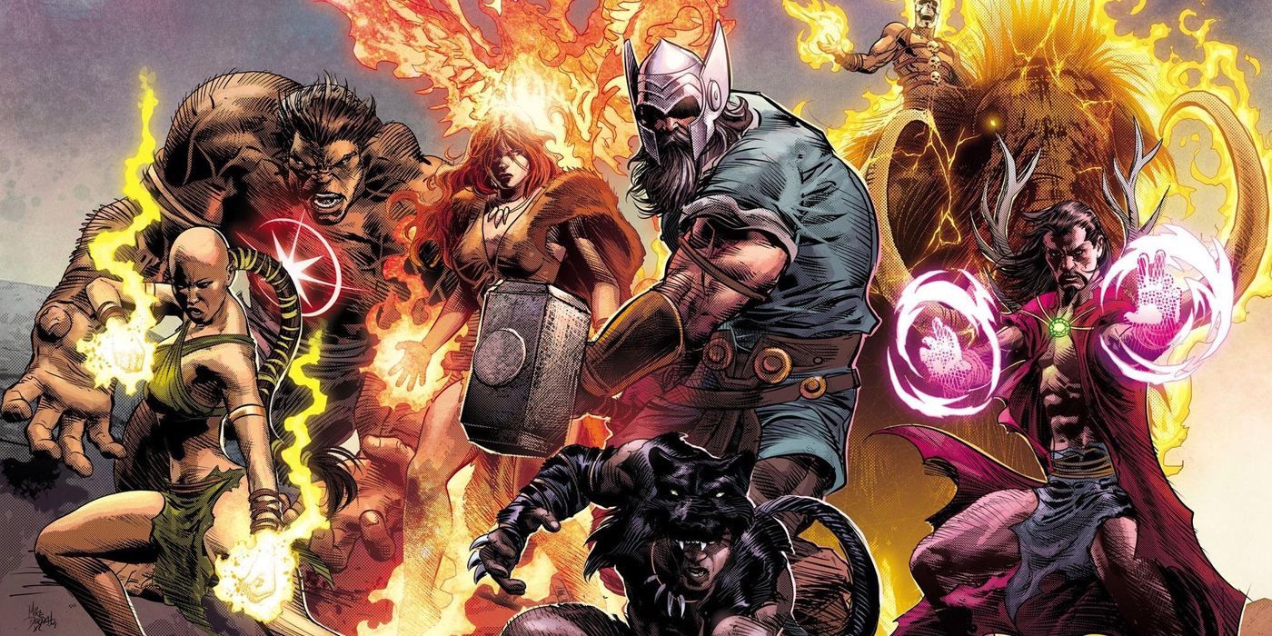 The Avengers from 1000000 BC assemble in Marvel Comics.