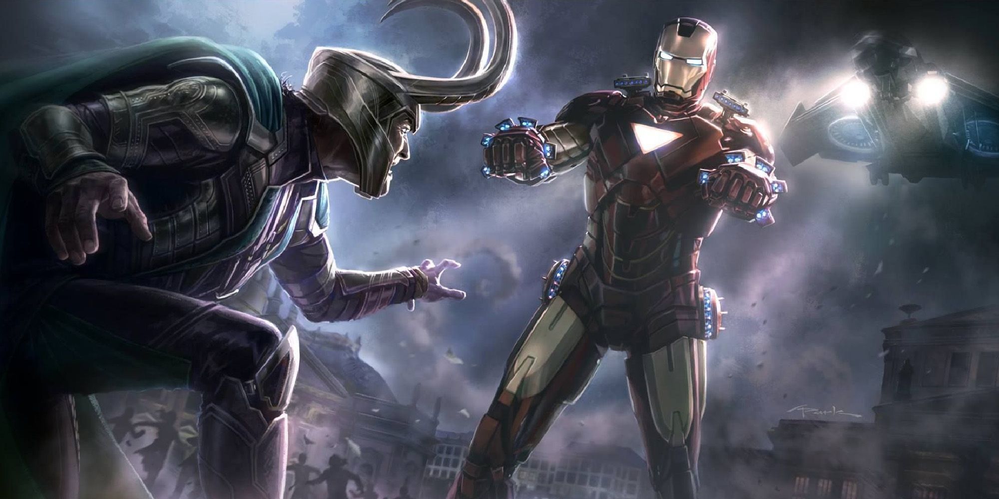 Avengers Iron man Loki Concept art