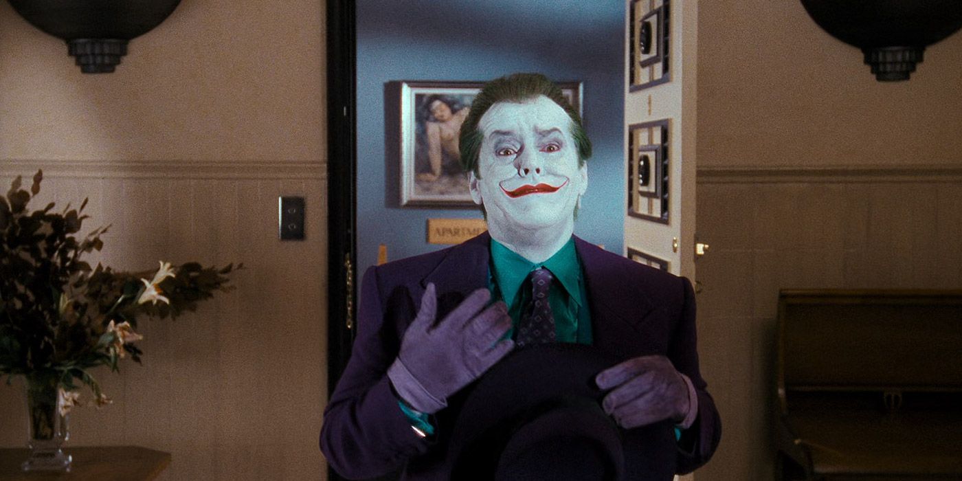 The Joker pretending to cry in Batman