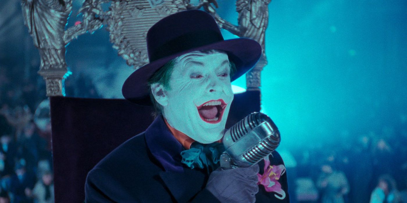 The Joker on a loudspeaker in Batman