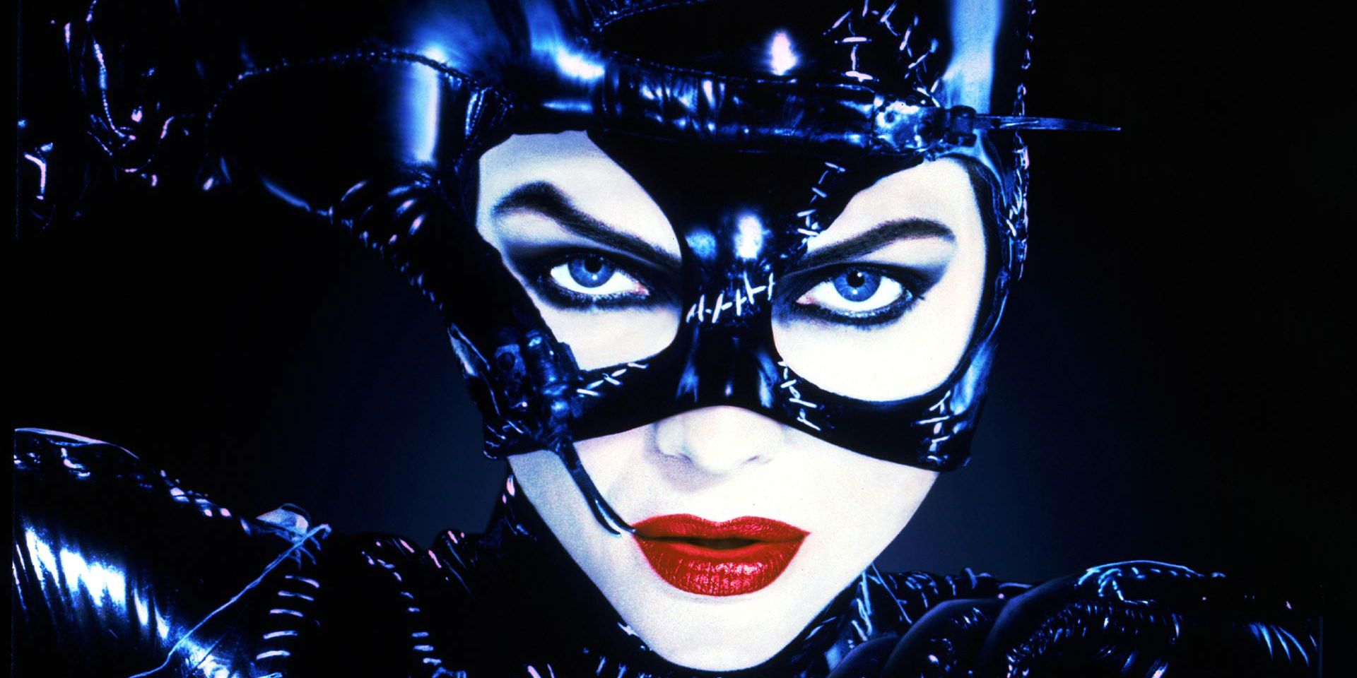 Catwoman looking into the camera in Batman Returns