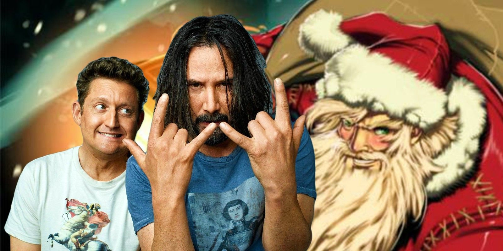 Bill &amp; Ted 3’s Alternate Ending Included The Gang Air-Guitaring With Santa