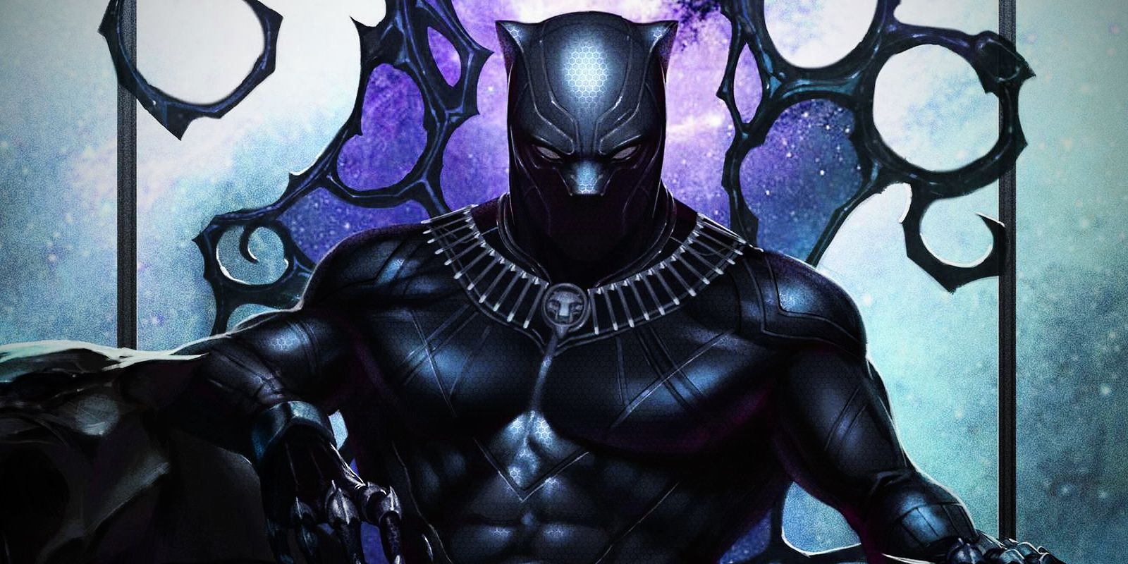 Black Panther Comic Art on Throne
