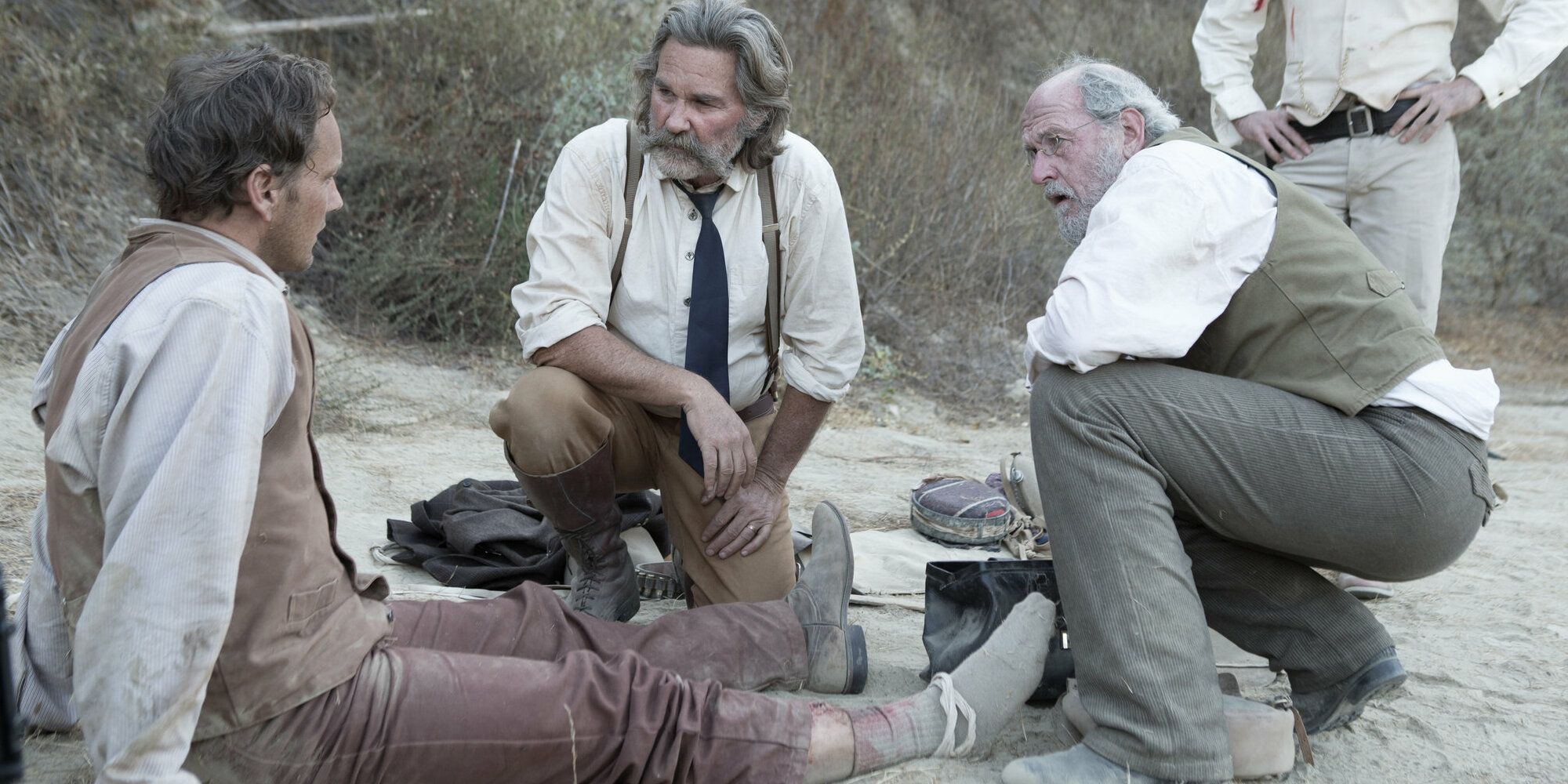 Sheriff Franklin and Arthur in scene from Bone Tomahawk