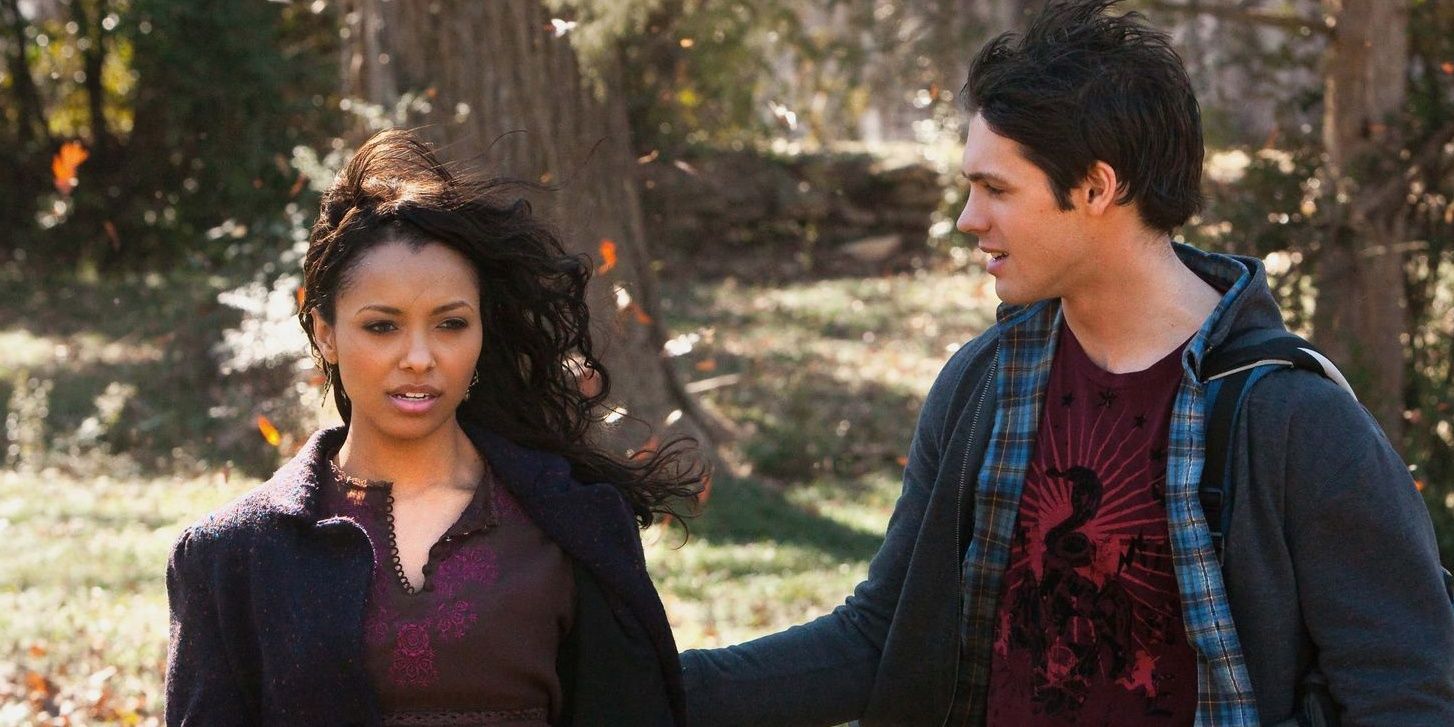 Jeremy Gilbert looks at Bonnie Bennett in The Vampire Diaries