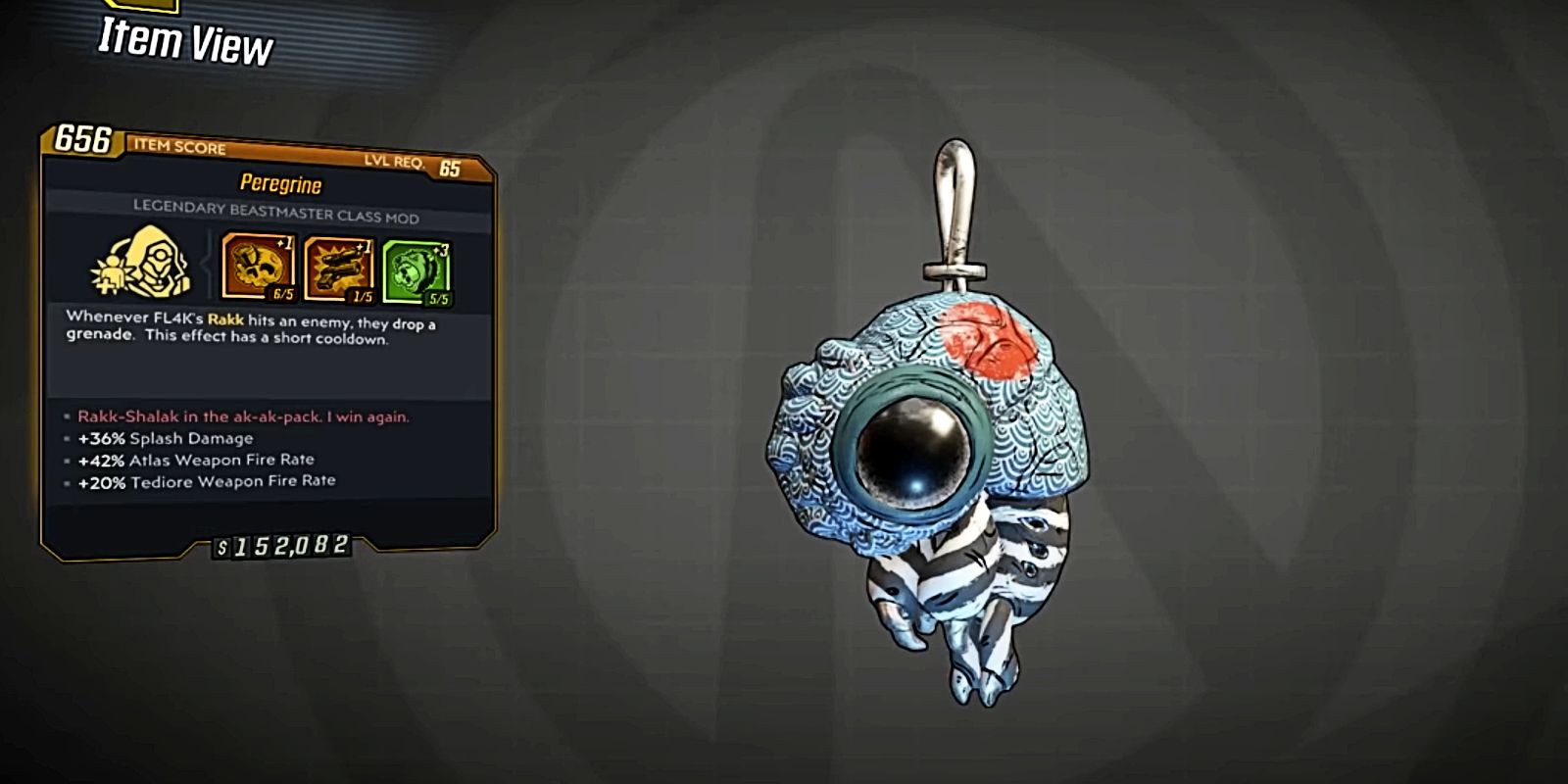 Borderlands 3 Psycho Krieg Peregrine Mod