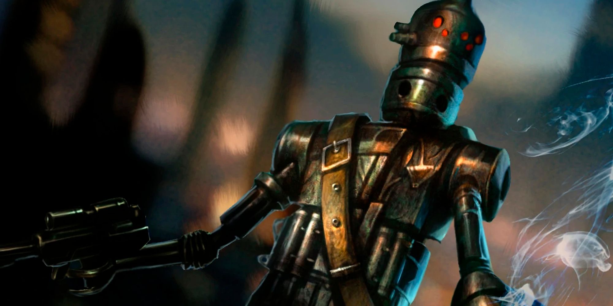 IG-88 wields his guns in The Empire Strikes Back.