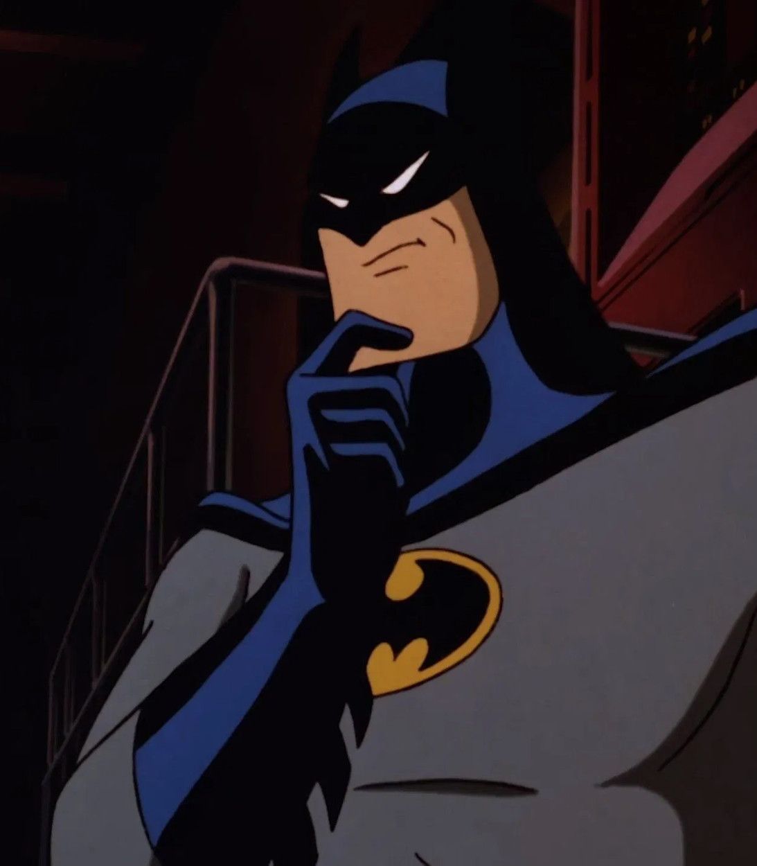 Bruce Timm Batman design in Batman The Animated Series vertical