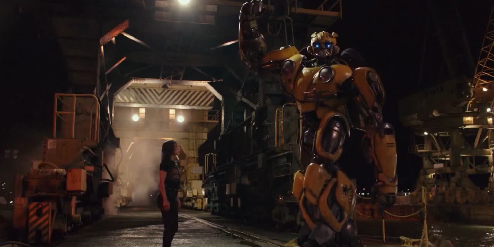 Bumblebee does a fist pump like Judd Nelson in The Breakfast Club