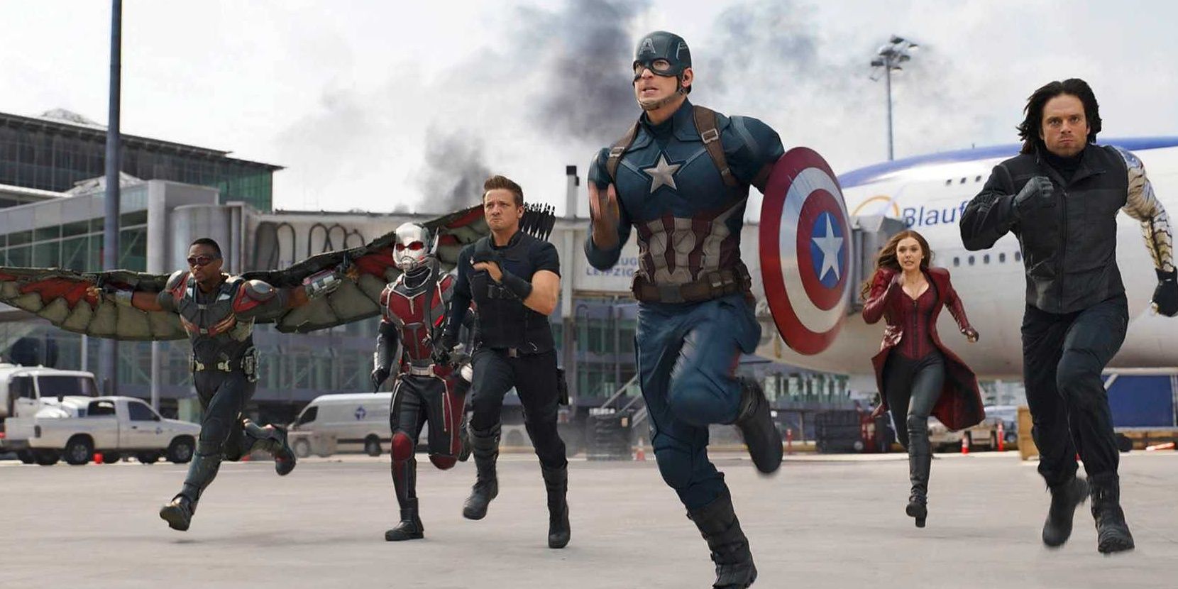 Captain America and his team races into action in Civil War.
