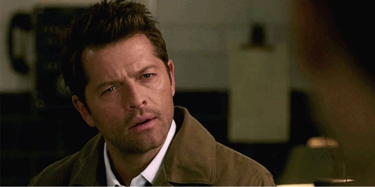 Casiel looks at Dean confused after he tell shim to get out of his ass in Supernatural