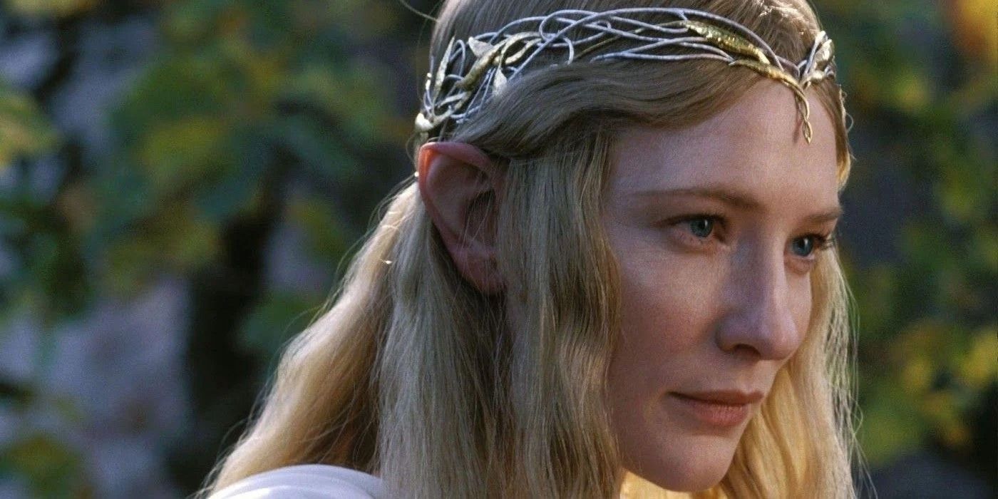 Galadriel looking serious in Lord Of The Rings: The Fellowship of the Ring
