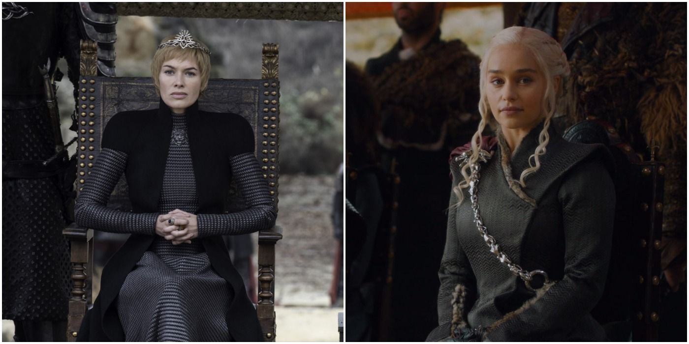 Cersei Lannister and Daenerys Targaryen in the Dragonpit.