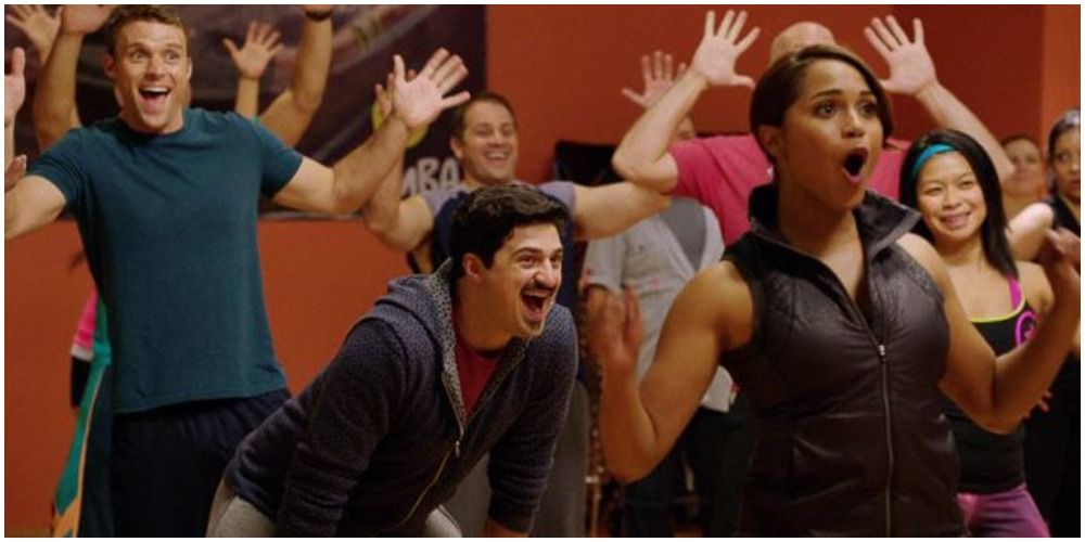 Otis Gabby and Casey at Cruz's Zumba class