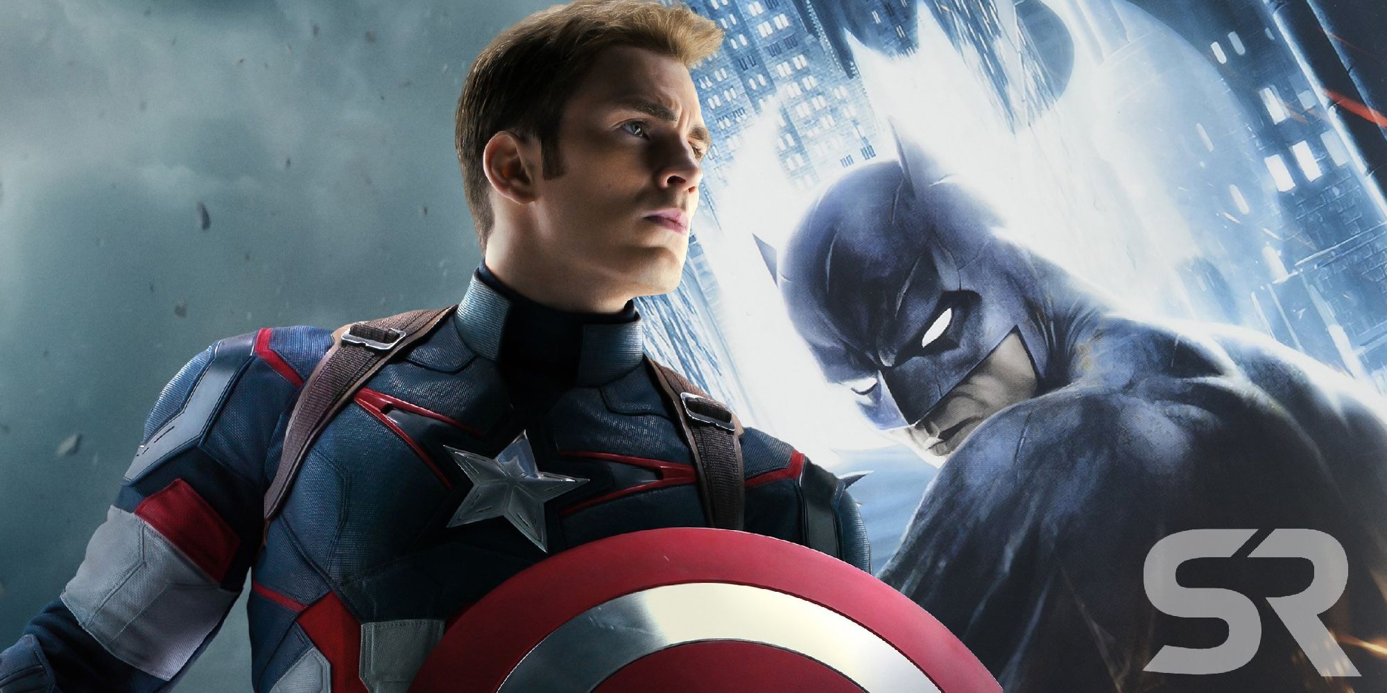 Chris Evans as Steve Rogers Captain America and Batman